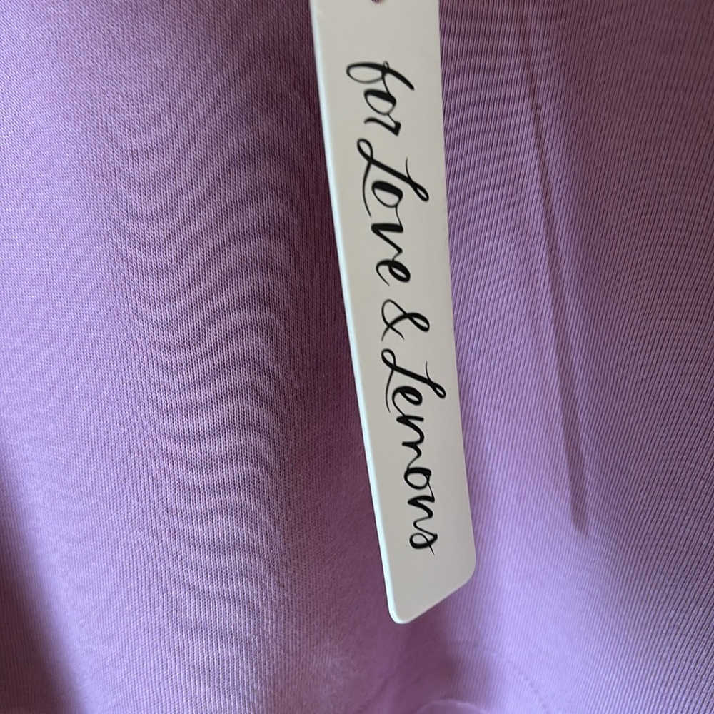 Lavender Cropped Sweatshirt for love and lemons - Picture 3 of 8